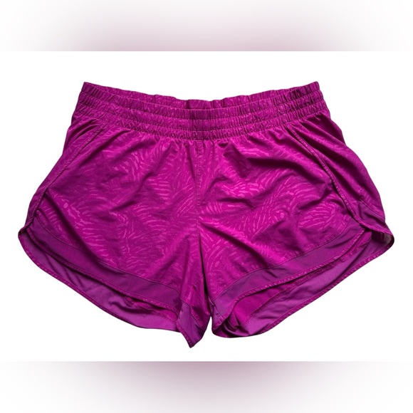 Athleta Printed Mesh Racer run short 4” Fiji magnolia size women’s large - Picture 1 of 7